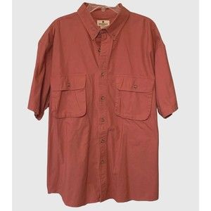 WoolRich Men's Size XL Jasper Rust Button Front Long Sleeve Outdoor Shirt